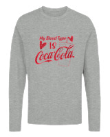Μακρυμάνικο Μακό - My Blood Type Is Cola - Color Thumbnail Γκρι Μελανζέ