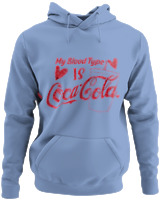 Φούτερ με κουκούλα - My Blood Type Is Cola - Color Thumbnail Blue Carolina