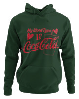 Φούτερ με κουκούλα - My Blood Type Is Cola - Color Thumbnail Κυπαρισσί