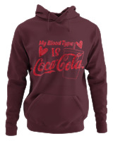 Φούτερ με κουκούλα - My Blood Type Is Cola - Color Thumbnail Marron