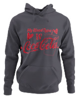 Φούτερ με κουκούλα - My Blood Type Is Cola - Color Thumbnail Ανθρακί