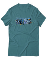 T-Shirt  Γυναικείο - My Dad Is A Hero - Color Thumbnail Μπλέ Πράσινο