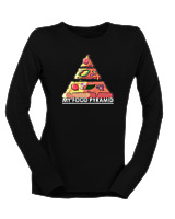 Μακρυμάνικο Μακό Γυναικείο - My Food Pyramid - Color Thumbnail Μαύρο