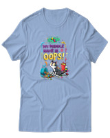 T-Shirt Αντρικό - My Middle Name Is Oops! - Color Thumbnail Γαλάζιο