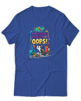 T-Shirt Αντρικό - My Middle Name Is Oops! - Color Thumbnail Μπλε Ρουά