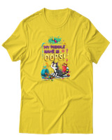 T-Shirt Αντρικό - My Middle Name Is Oops! - Color Thumbnail Χρυσό Κίτρινο