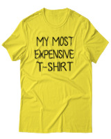 T-Shirt Αντρικό - My Most Expensive Tshirt - Color Thumbnail Κίτρινο