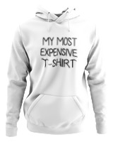 Φούτερ με κουκούλα Γυναικείο - My Most Expensive Tshirt - Color Thumbnail ΄Ασπρο