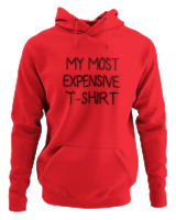 Φούτερ με κουκούλα Γυναικείο - My Most Expensive Tshirt - Color Thumbnail Κόκκινο