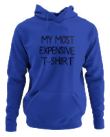 Φούτερ με κουκούλα Γυναικείο - My Most Expensive Tshirt - Color Thumbnail Μπλε Ρουά