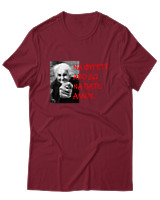 T-Shirt Unisex - Να Φύγετε Από Δω Να Πάτε Αλλού - Color Thumbnail Σκούρο Κόκκινο