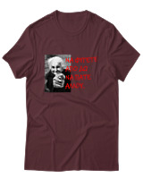 T-Shirt Unisex - Να Φύγετε Από Δω Να Πάτε Αλλού - Color Thumbnail Μπορντό