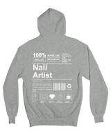 Ζακέτα Φούτερ με κουκούλα - Nail Artist - Color Thumbnail Γκρι Μελανζέ