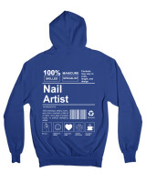 Ζακέτα Φούτερ με κουκούλα - Nail Artist - Color Thumbnail Μπλε Ρουά