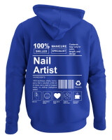 Φούτερ με κουκούλα - Nail Artist - Color Thumbnail Μπλε Ρουά
