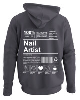 Φούτερ με κουκούλα - Nail Artist - Color Thumbnail Ανθρακί