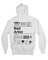 Ζακέτα Φούτερ με κουκούλα - Nail Artist - Color Thumbnail 'Ασπρο