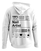 Φούτερ με κουκούλα - Nail Artist - Color Thumbnail ΄Ασπρο
