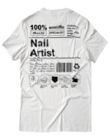 T-Shirt Αντρικό - Nail Artist - Color Thumbnail Άσπρο