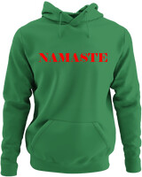 Φούτερ με κουκούλα - Namaste - Color Thumbnail Kelly Green
