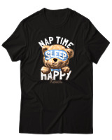 T-Shirt Αντρικό - Nap Time Happy Hour - Color Thumbnail Μαύρο