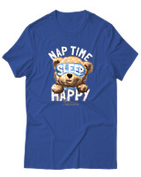 T-Shirt Αντρικό - Nap Time Happy Hour - Color Thumbnail Μπλε Ρουά