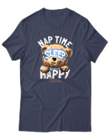 T-Shirt Αντρικό - Nap Time Happy Hour - Color Thumbnail Μπλε Γκρι
