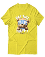 T-Shirt Αντρικό - Nap Time Happy Hour - Color Thumbnail Κίτρινο