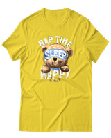 T-Shirt Αντρικό - Nap Time Happy Hour - Color Thumbnail Χρυσό Κίτρινο
