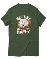 T-Shirt Αντρικό - Nap Time Happy Hour - Color Thumbnail Κυπαρισσί