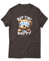 T-Shirt Αντρικό - Nap Time Happy Hour - Color Thumbnail Καφέ