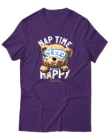 T-Shirt Αντρικό - Nap Time Happy Hour - Color Thumbnail Σκούρο Μωβ