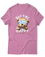 T-Shirt Αντρικό - Nap Time Happy Hour - Color Thumbnail Ροζ