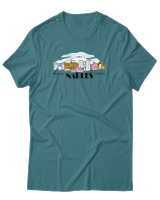 T-Shirt Αντρικό - Naples City - Color Thumbnail Μπλε Πράσινο