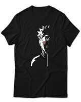T-Shirt Unisex - Naruto Half - Color Thumbnail Μαύρο