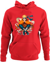 Φούτερ με κουκούλα - Naruto Next Gen Mode - Color Thumbnail Κόκκινο