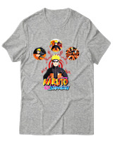 T-Shirt Unisex - Naruto Shippuden Legacy - Color Thumbnail Γκρι Μελανζέ