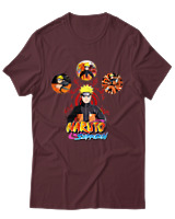 T-Shirt Unisex - Naruto Shippuden Legacy - Color Thumbnail Μπορντό