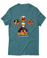 T-Shirt Unisex - Naruto Shippuden Legacy - Color Thumbnail Μπλε Πράσινο