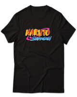 T-Shirt Unisex - Naruto Shippuden Logo - Color Thumbnail Μαύρο