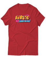 T-Shirt Unisex - Naruto Shippuden Logo - Color Thumbnail Κόκκινο