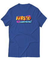 T-Shirt Unisex - Naruto Shippuden Logo - Color Thumbnail Μπλε Ρουά
