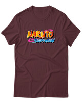 T-Shirt Unisex - Naruto Shippuden Logo - Color Thumbnail Μπορντό