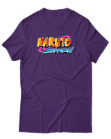 T-Shirt Unisex - Naruto Shippuden Logo - Color Thumbnail Σκούρο Μωβ