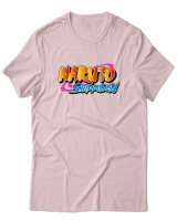 T-Shirt Unisex - Naruto Shippuden Logo - Color Thumbnail Απαλό Ροζ