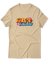 T-Shirt Unisex - Naruto Shippuden Logo - Color Thumbnail Μπεζ
