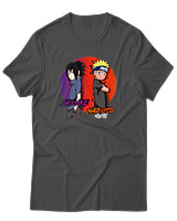 T-Shirt  Γυναικείο - Naruto Vs Sasuke - Color Thumbnail Ανθρακί
