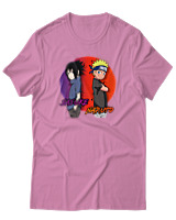 T-Shirt  Γυναικείο - Naruto Vs Sasuke - Color Thumbnail Ροζ