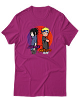 T-Shirt  Γυναικείο - Naruto Vs Sasuke - Color Thumbnail Φούξια