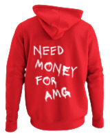 Φούτερ με κουκούλα - Need Money For Amg - Color Thumbnail Κόκκινο
